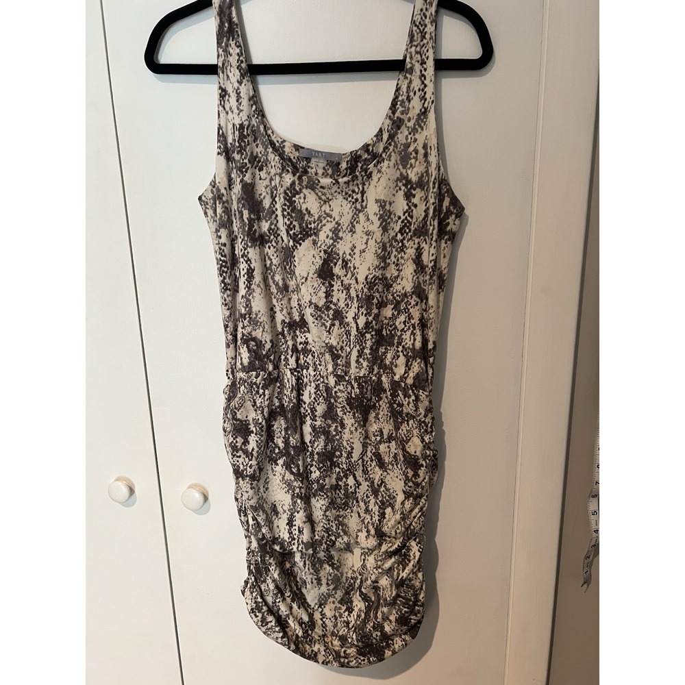 Tart Women's Size Medium Butter Soft Sleeveless Ruched Tank Dress Snake Print